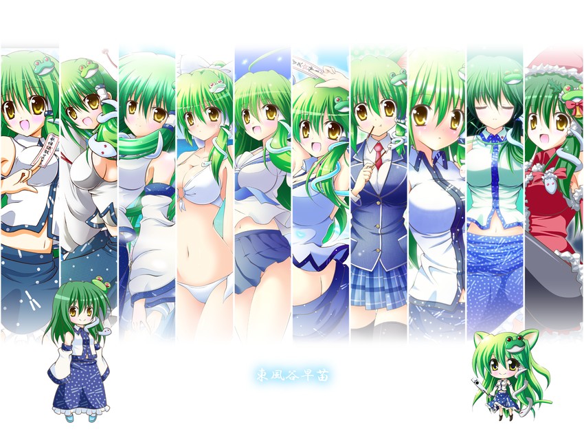 kochiya sanae (touhou) drawn by osashin_(osada)