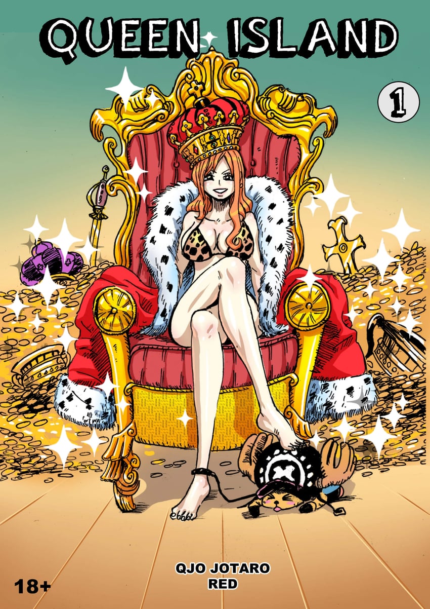 nami and tony tony chopper (one piece) drawn by giorunog