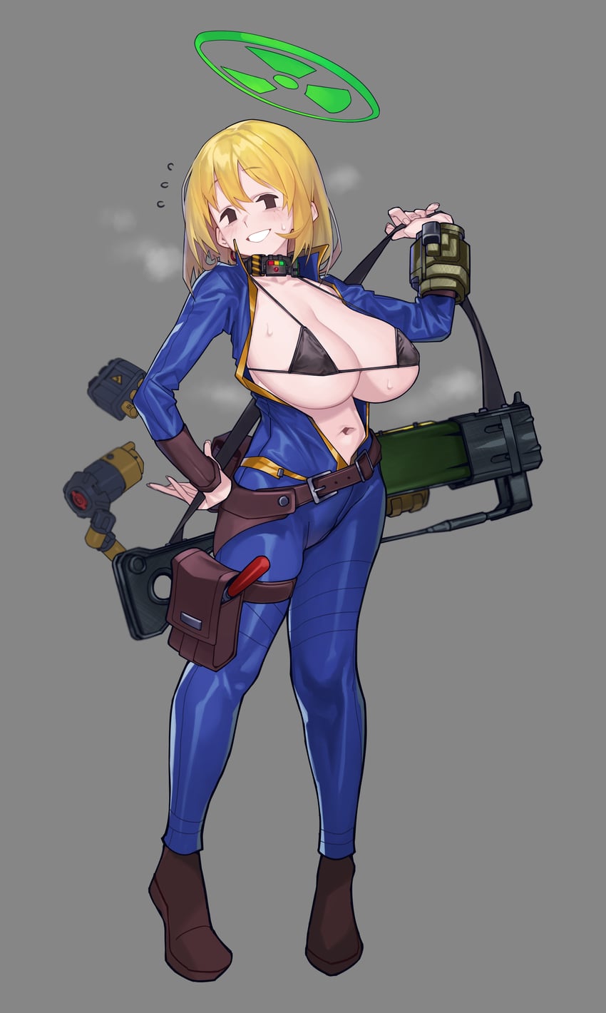 vault girl (blue archive and 2 more) drawn by waa153