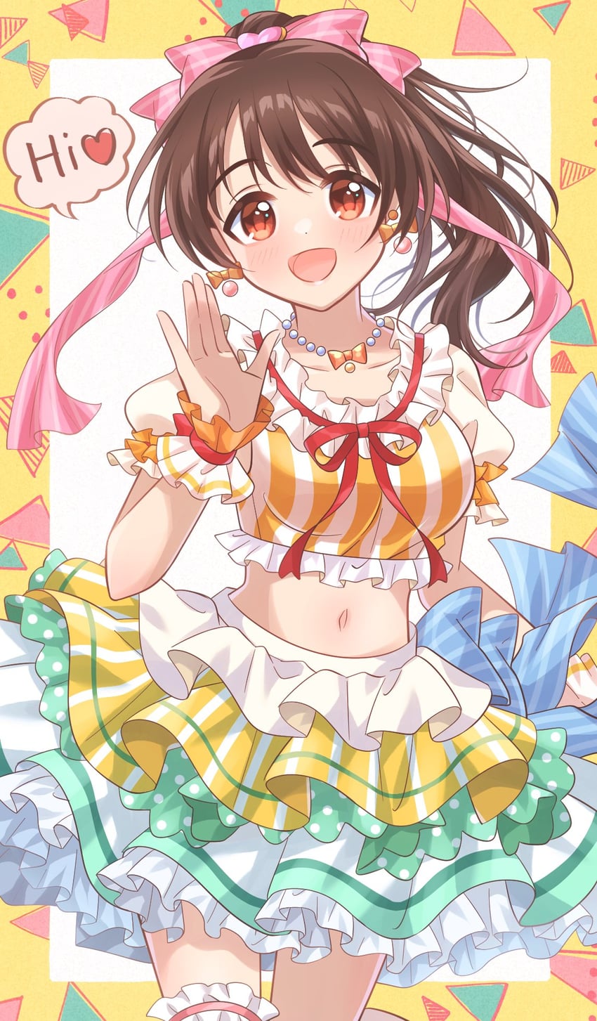 yaguchi miu (idolmaster and 1 more) drawn by hakkaumai