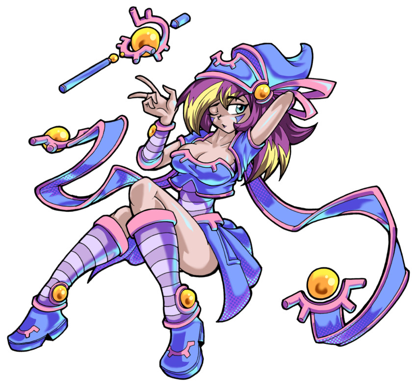 dark magician girl and merry nightmare (yu-gi-oh! and 1 more) drawn by hallowgazer