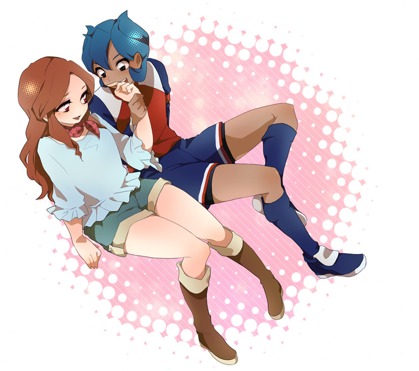 raimon natsumi and rococo ulva (inazuma eleven) drawn by inoguchinko