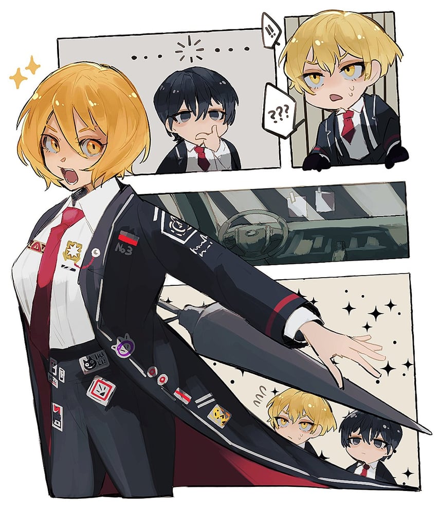 don quixote, sinclair, and yi sang (project moon and 1 more) drawn by nakame77