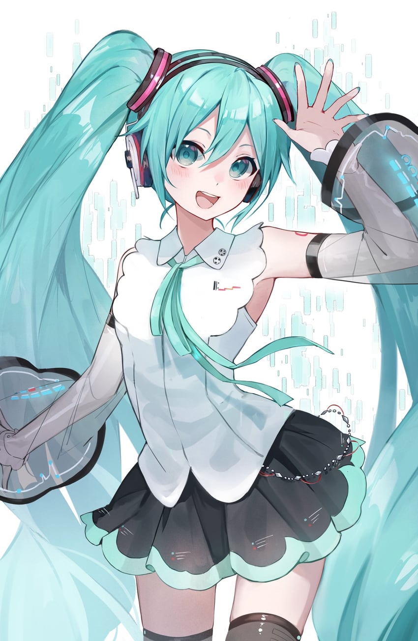 hatsune miku (vocaloid and 1 more) drawn by murumuru_(pixiv51689952)