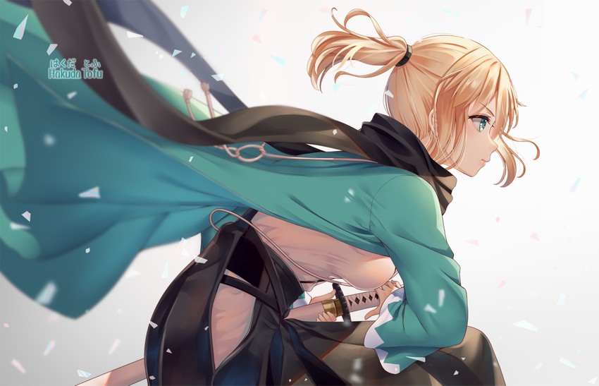 okita souji (fate and 2 more) drawn by hakuda_tofu
