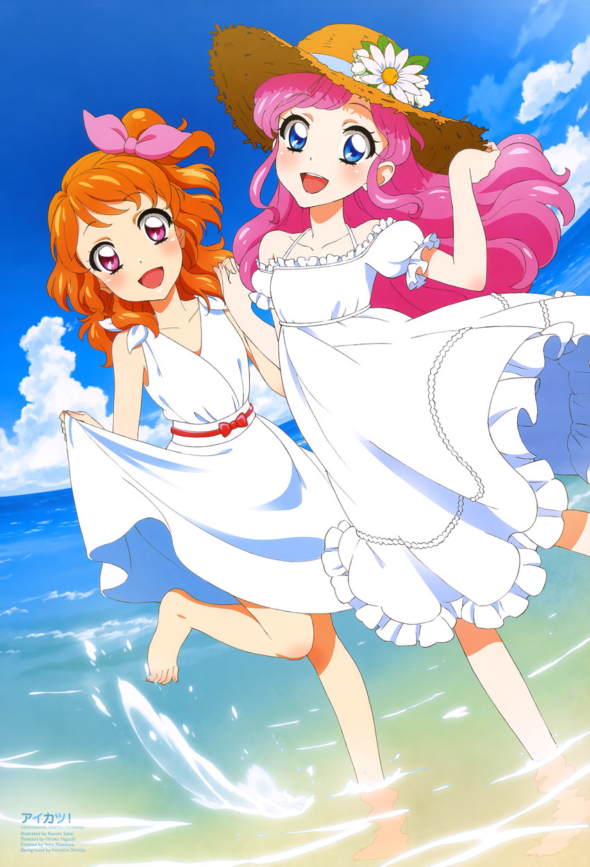 ozora akari and amahane madoka (aikatsu!) drawn by maemura_youko, shimizu_keiichirou, sobaco_(sobacocco), and yaguchi_hiroko