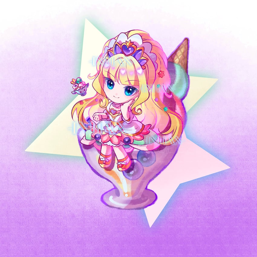 kasai amane, cure finale, and parfait recipipi (precure and 1 more) drawn by inhan