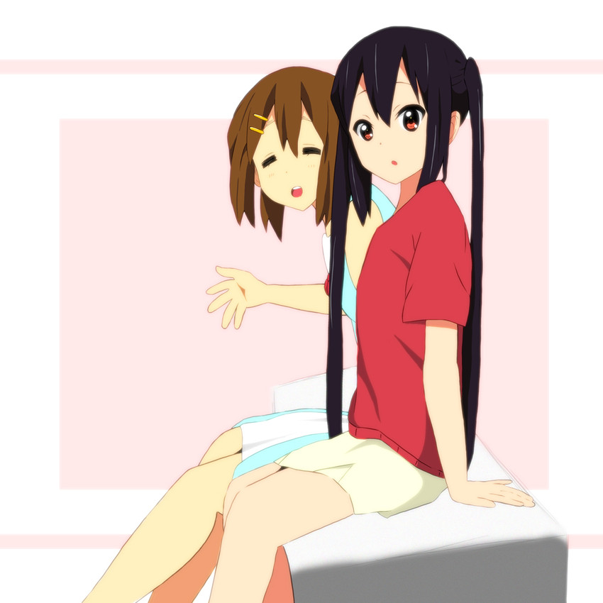 nakano azusa and hirasawa yui (k-on!) drawn by kaiman