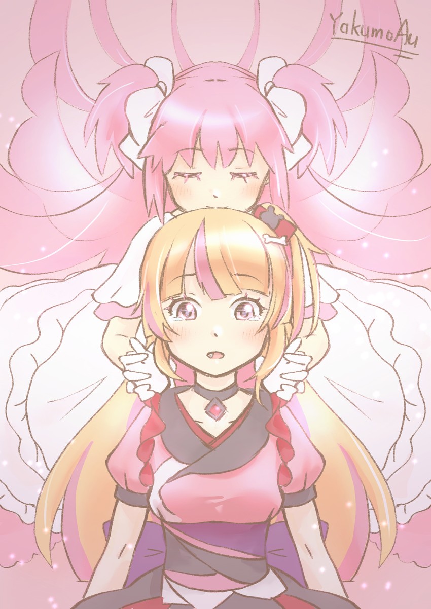 kaname madoka, ultimate madoka, and ashley taylor (mahou shoujo madoka magica and 1 more) drawn by yakumo_au