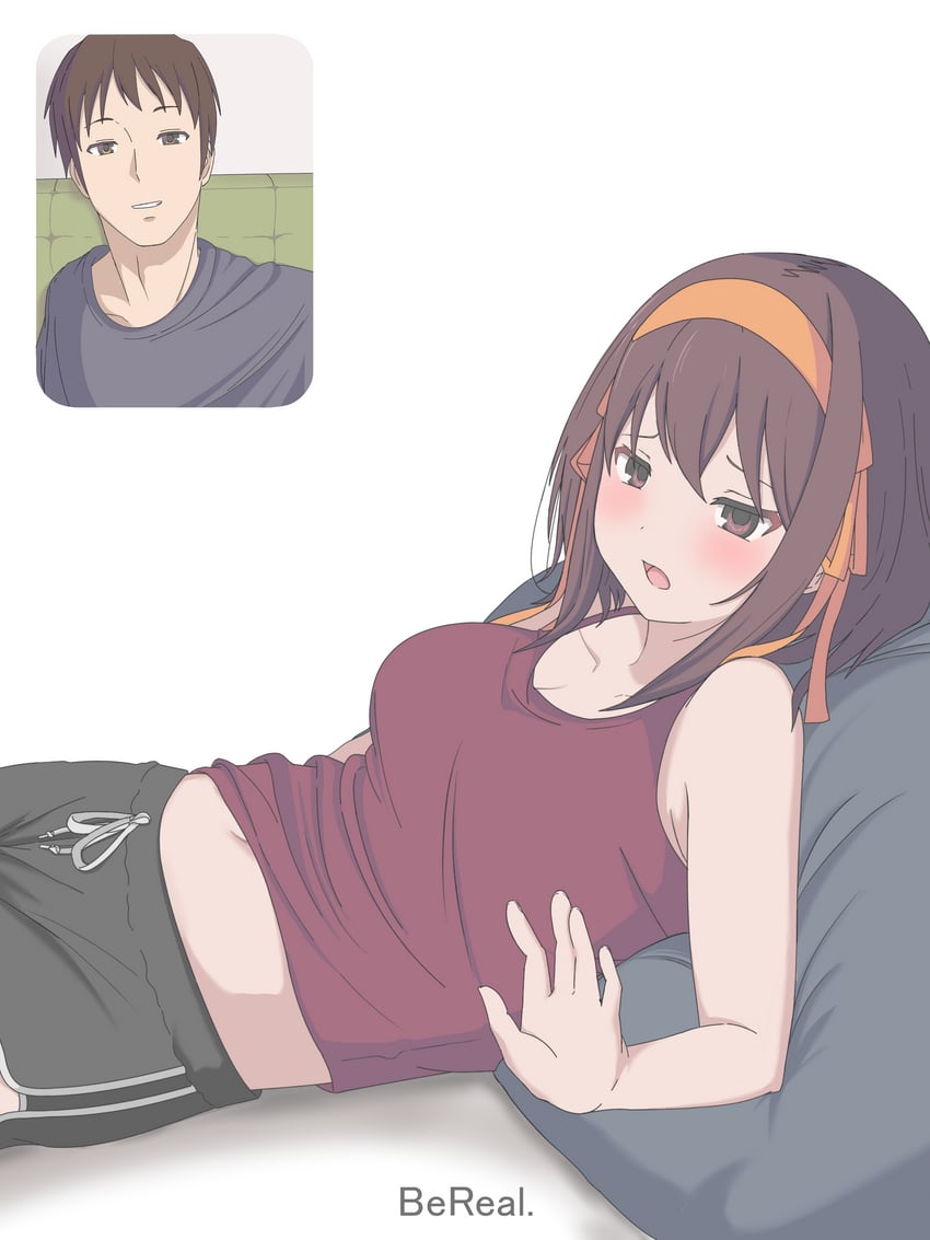 suzumiya haruhi and kyon (suzumiya haruhi no yuuutsu and 1 more) drawn by rai_iceblast