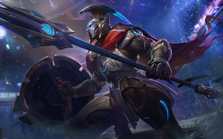 pantheon and full metal pantheon (league of legends) drawn by blake_byun