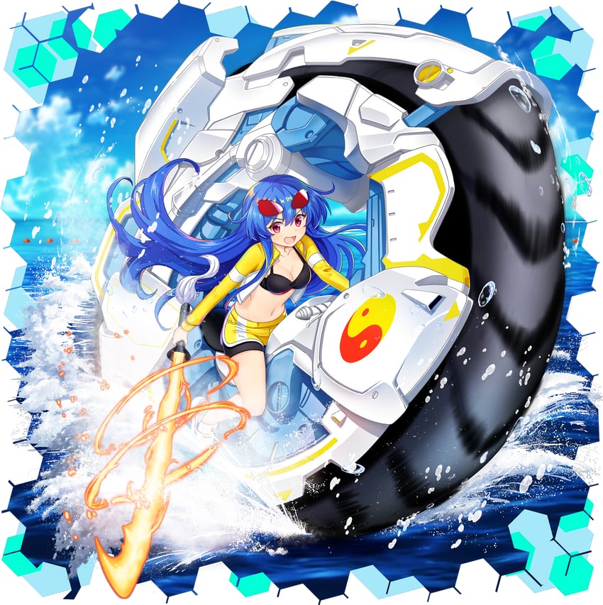 hinanawi tenshi (touhou and 1 more) drawn by rotte_(1109)