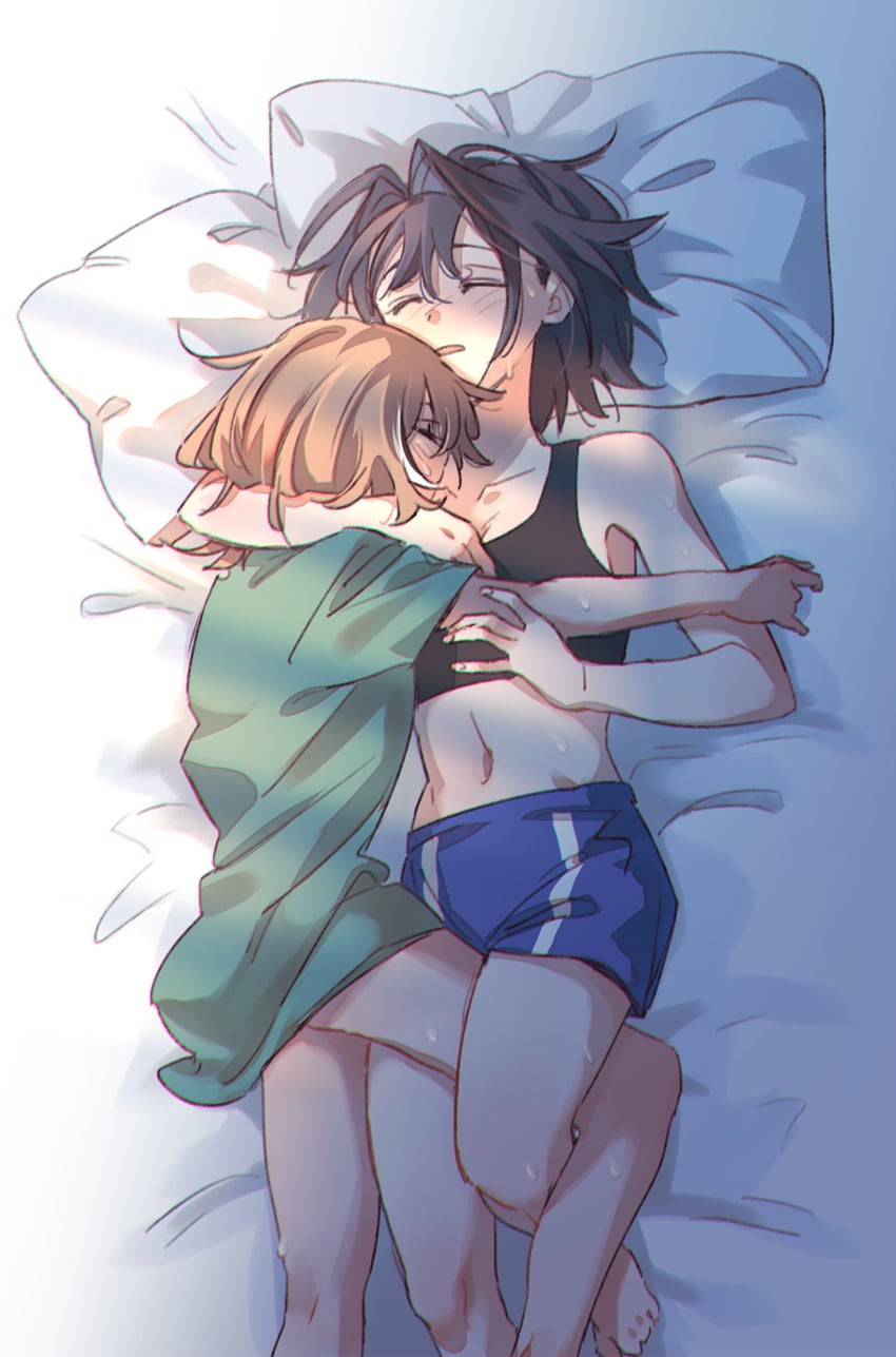ouro kronii and nanashi mumei (hololive and 1 more) drawn by anco_(platanity)