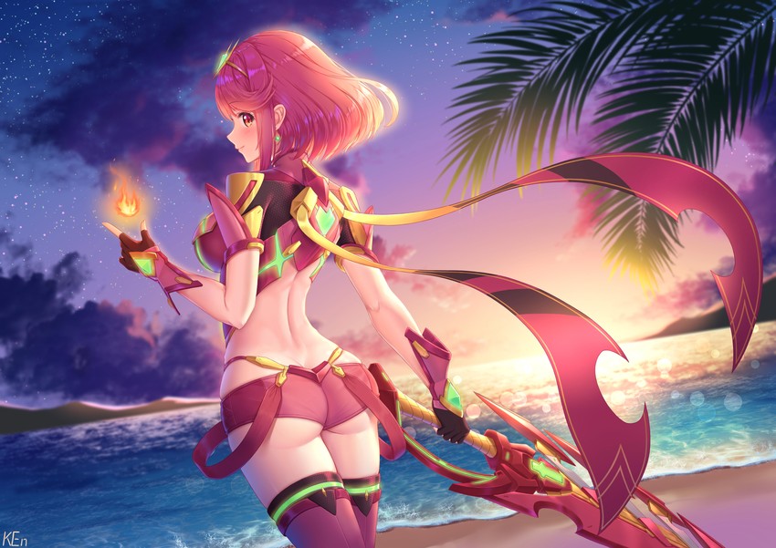pyra (xenoblade chronicles and 1 more) drawn by ken-san
