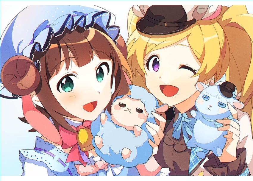 amami haruka and emily stewart (idolmaster and 2 more) drawn by ap_bar