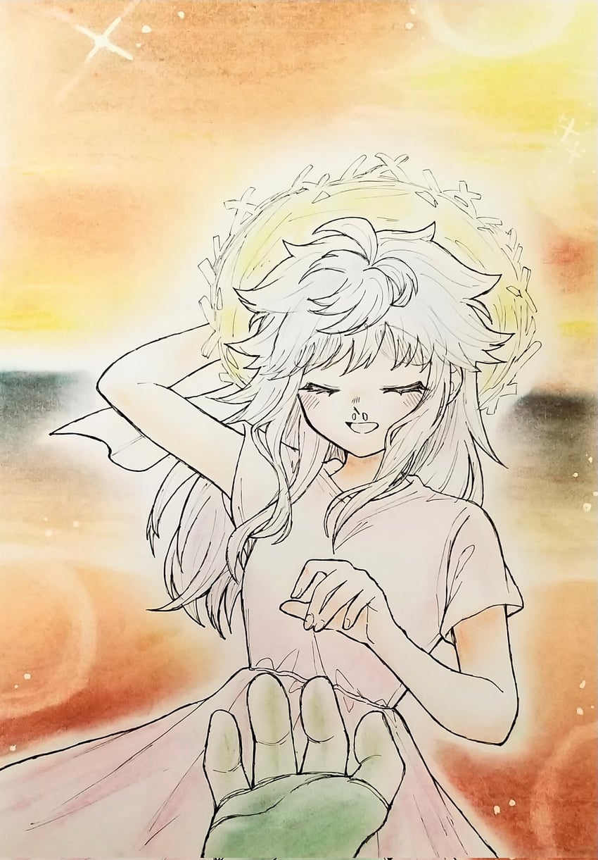meruem and komugi (hunter x hunter) drawn by kisaragi_02468