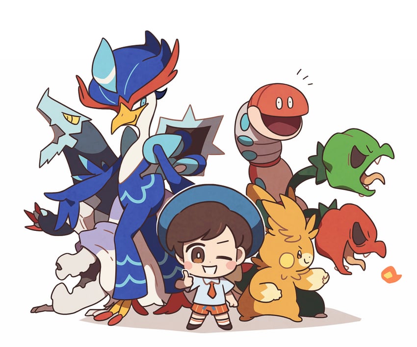 florian, pawmot, quaquaval, baxcalibur, orthworm, and 2 more (pokemon and 1 more) drawn by ssalbulre