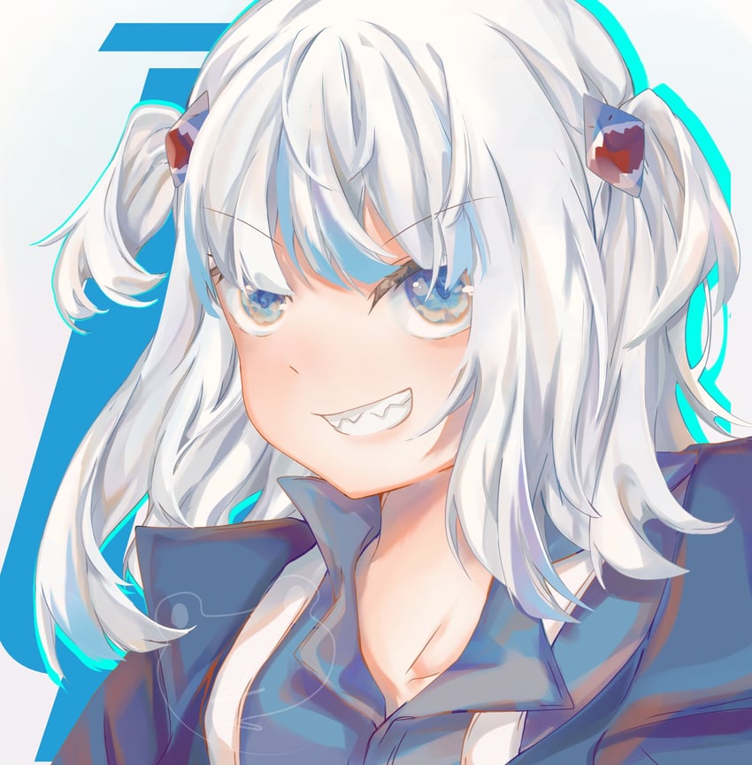 gawr gura (hololive and 1 more) drawn by ruruchiin