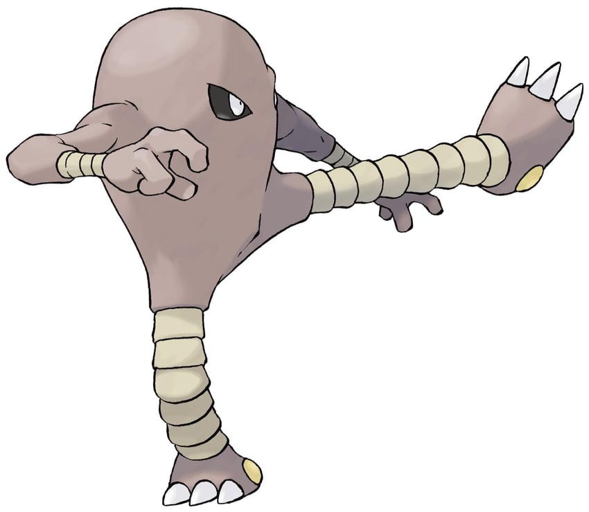 hitmonlee (pokemon and 1 more) drawn by sugimori_ken