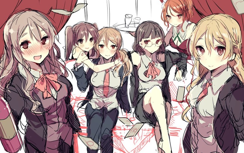 pola, libeccio, zara, littorio, roma, and 1 more (kantai collection) drawn by ikeuchi_tanuma