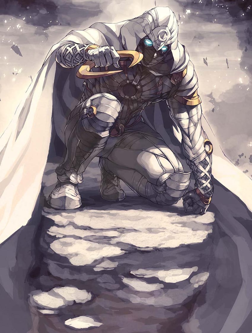 moon knight (marvel and 2 more) drawn by nishii_(damnedrive)