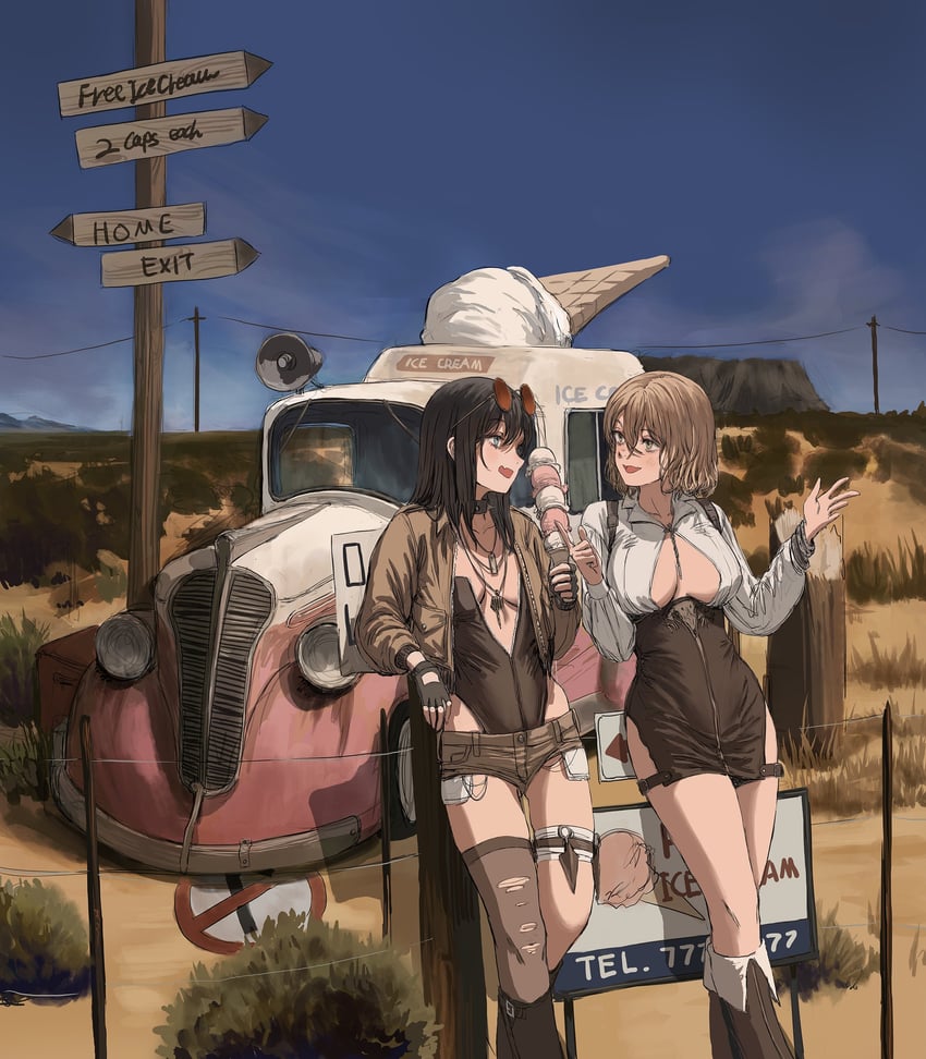 desert crow, skids, death kiss, and mudflap (original and 2 more) drawn by gold_can