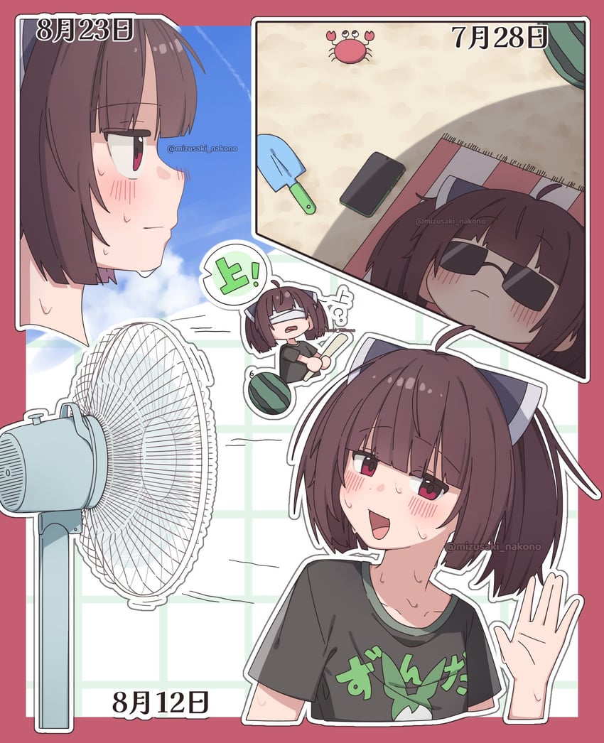 touhoku kiritan and zundamon (voiceroid and 1 more) drawn by mizusaki_nakono