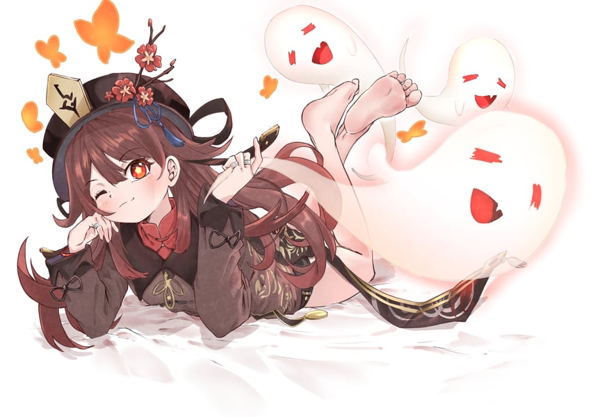 hu tao and boo tao (genshin impact) drawn by ugauga1818