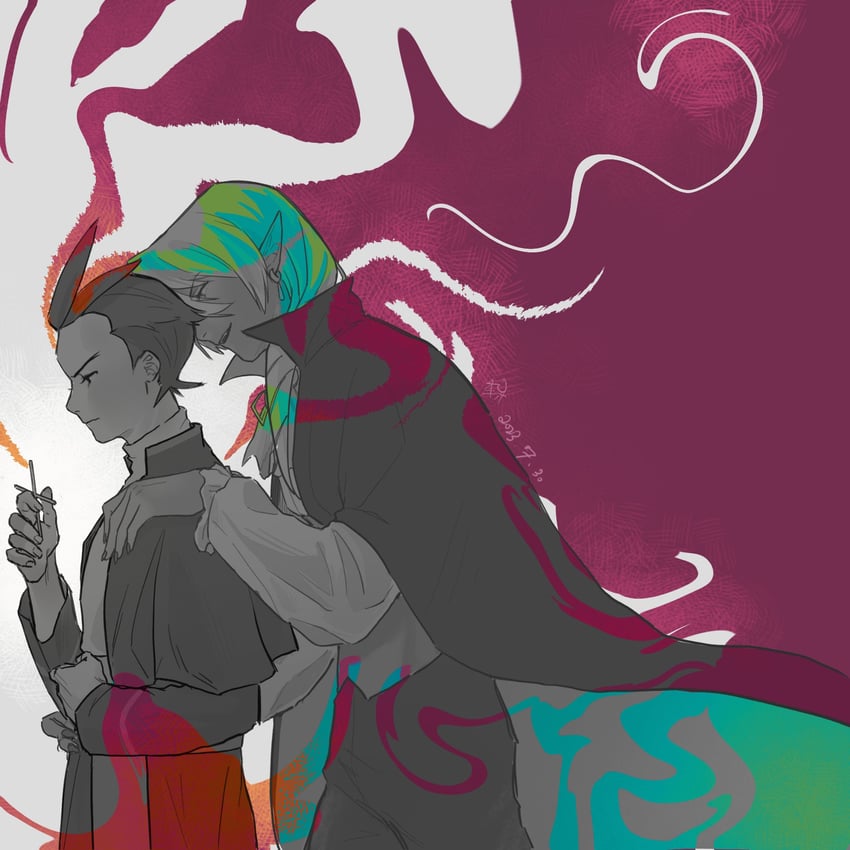 apollo justice and klavier gavin (ace attorney) drawn by shiki_(south4pole)