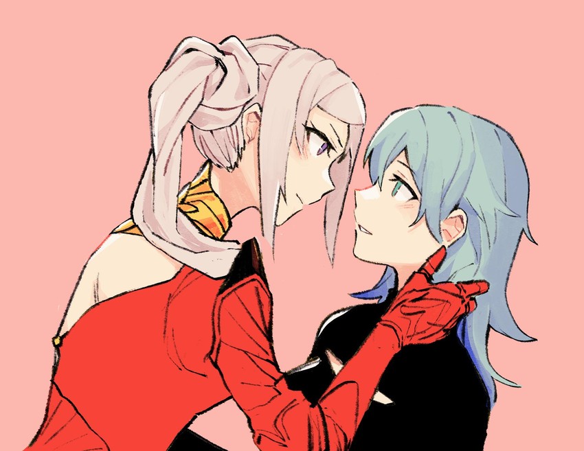 female byleth and edelgard von hresvelg (fire emblem and 1 more) drawn by vento