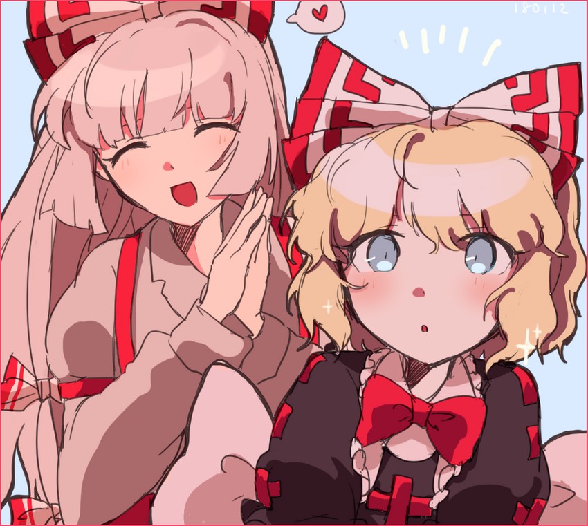 fujiwara no mokou and medicine melancholy (touhou) drawn by y-fullmoon