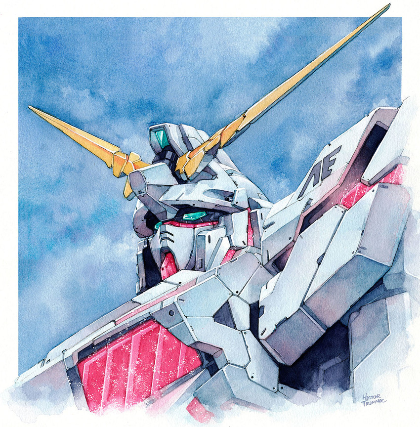 unicorn gundam (gundam and 1 more) drawn by hector_trunnec