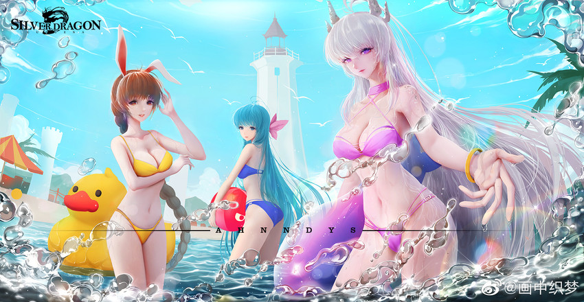 xiao wu, tang wutong, and gu yuena (douluo dalu) drawn by hua_zhong_zhi_meng