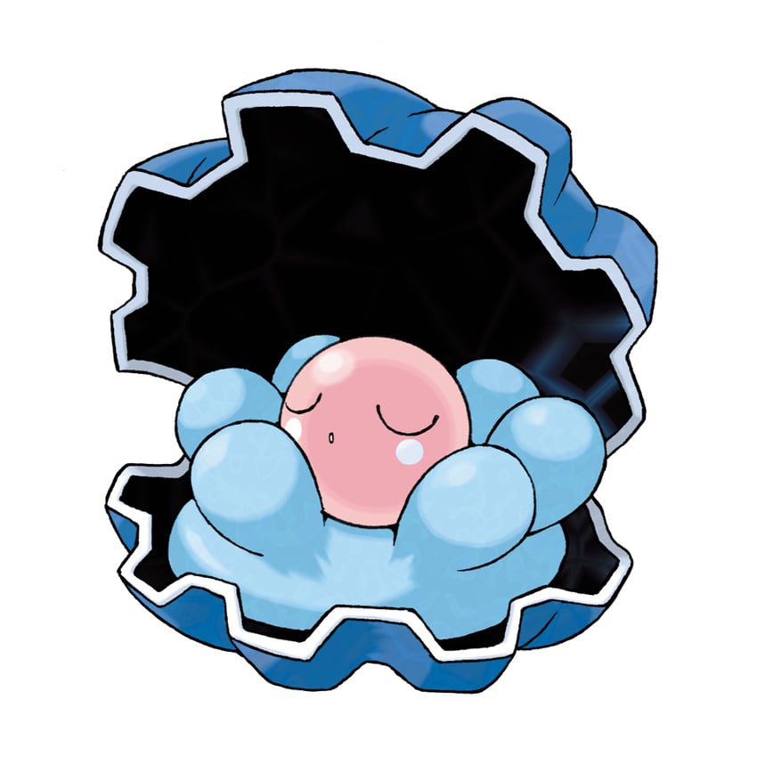 clamperl (pokemon and 1 more) drawn by sugimori_ken
