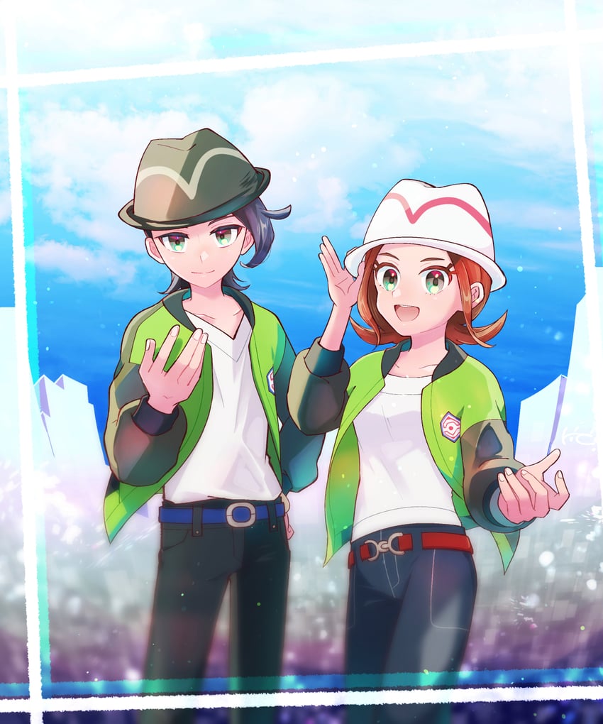 harmony and paxton (pokemon and 1 more) drawn by ric