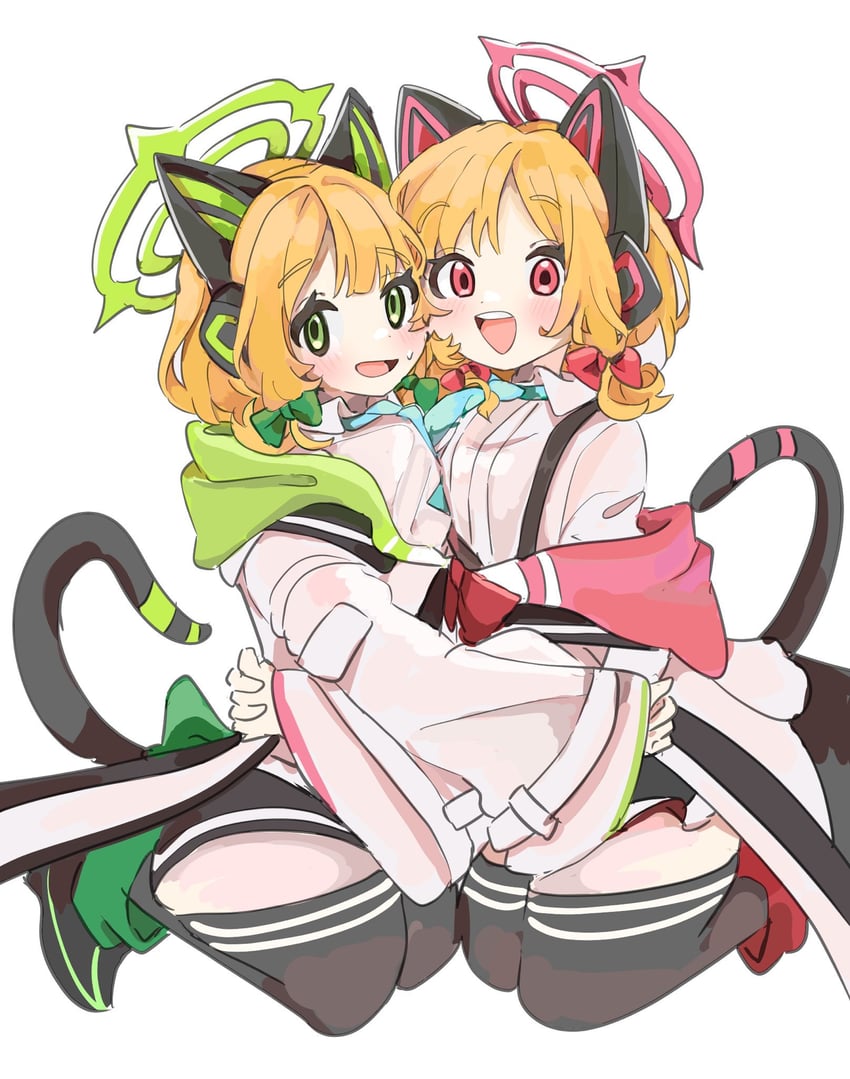 momoi and midori (blue archive) drawn by nomi_mushi