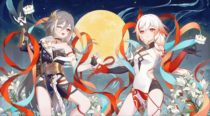 fu hua and herrscher of sentience (honkai and 1 more) drawn by huang_tie_lin