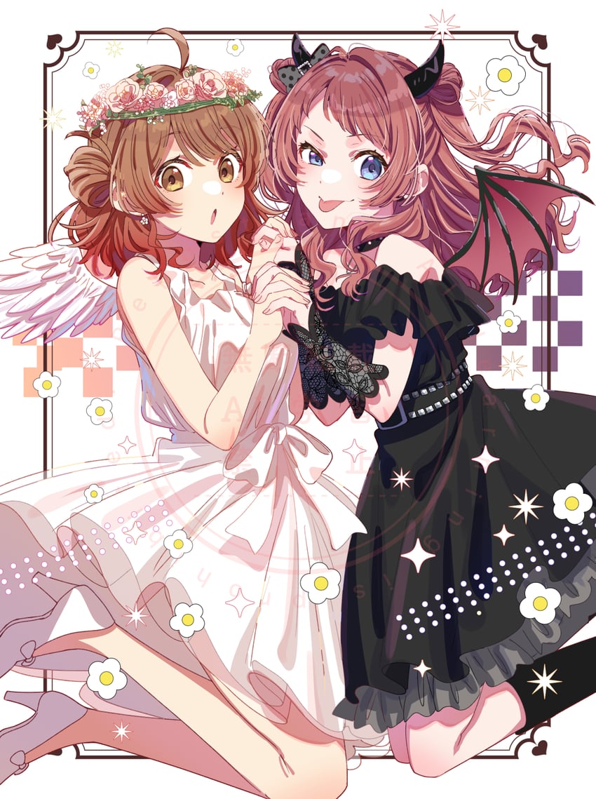 hanami ume and hanami saki (idolmaster and 1 more) drawn by hirayama_kanna