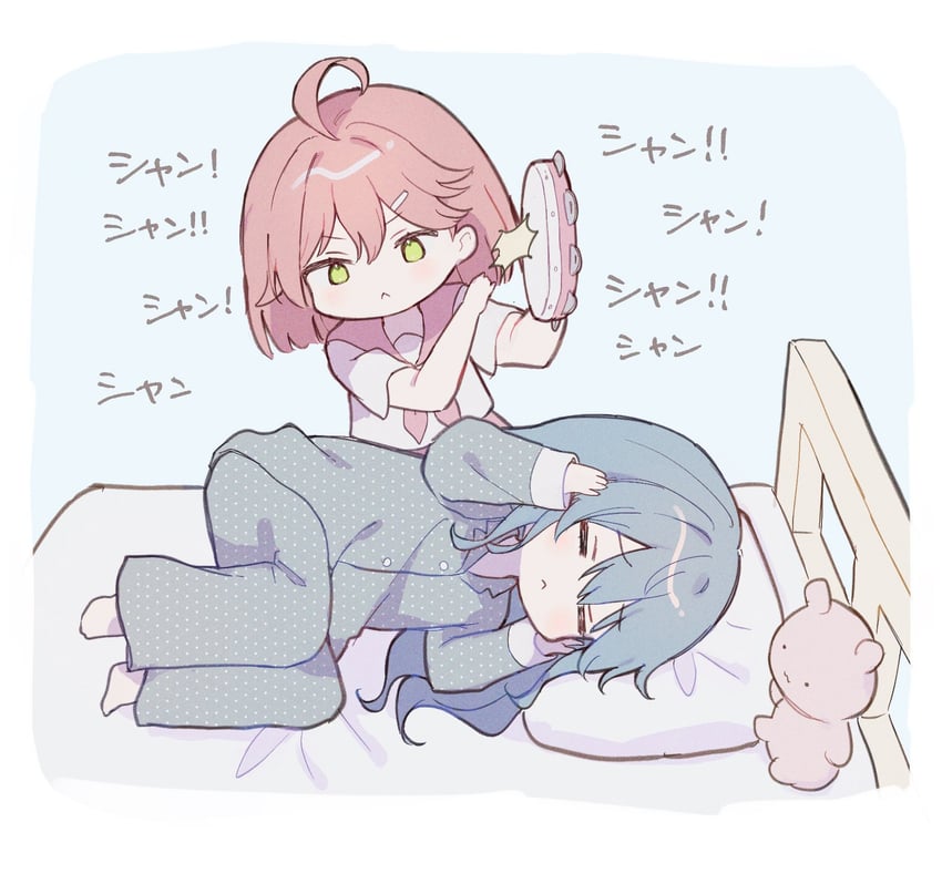 hoshimachi suisei and sakura miko (hololive) drawn by mametarou_(mameji)