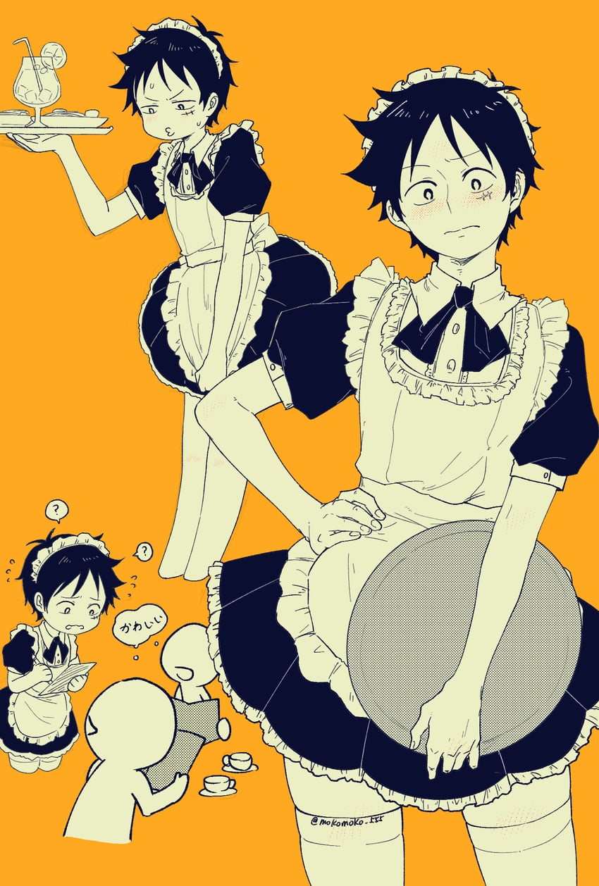 monkey d. luffy (one piece) drawn by moko_(gloriaaaaaa)