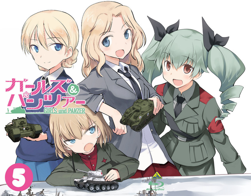 darjeeling, anchovy, kay, and katyusha (girls und panzer) drawn by kaneda_mitsuko and shimada_fumikane