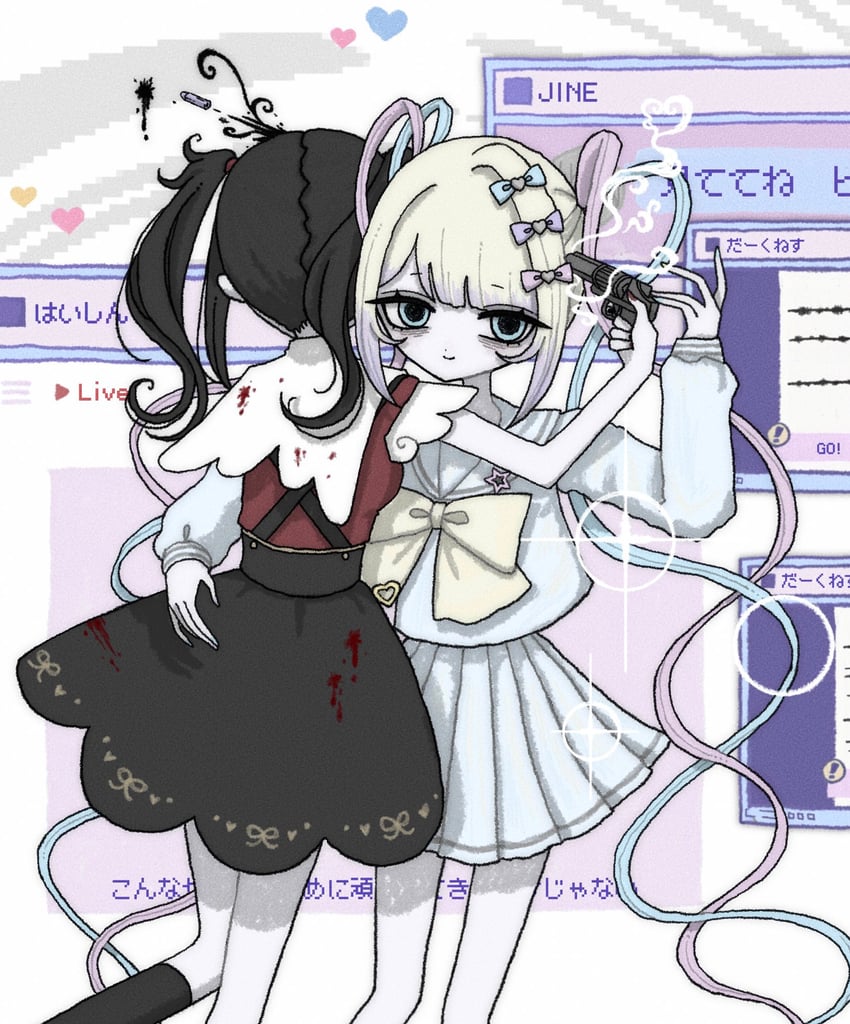 chouzetsusaikawa tenshi-chan and ame-chan (needy girl overdose) drawn by hitsugi_eu