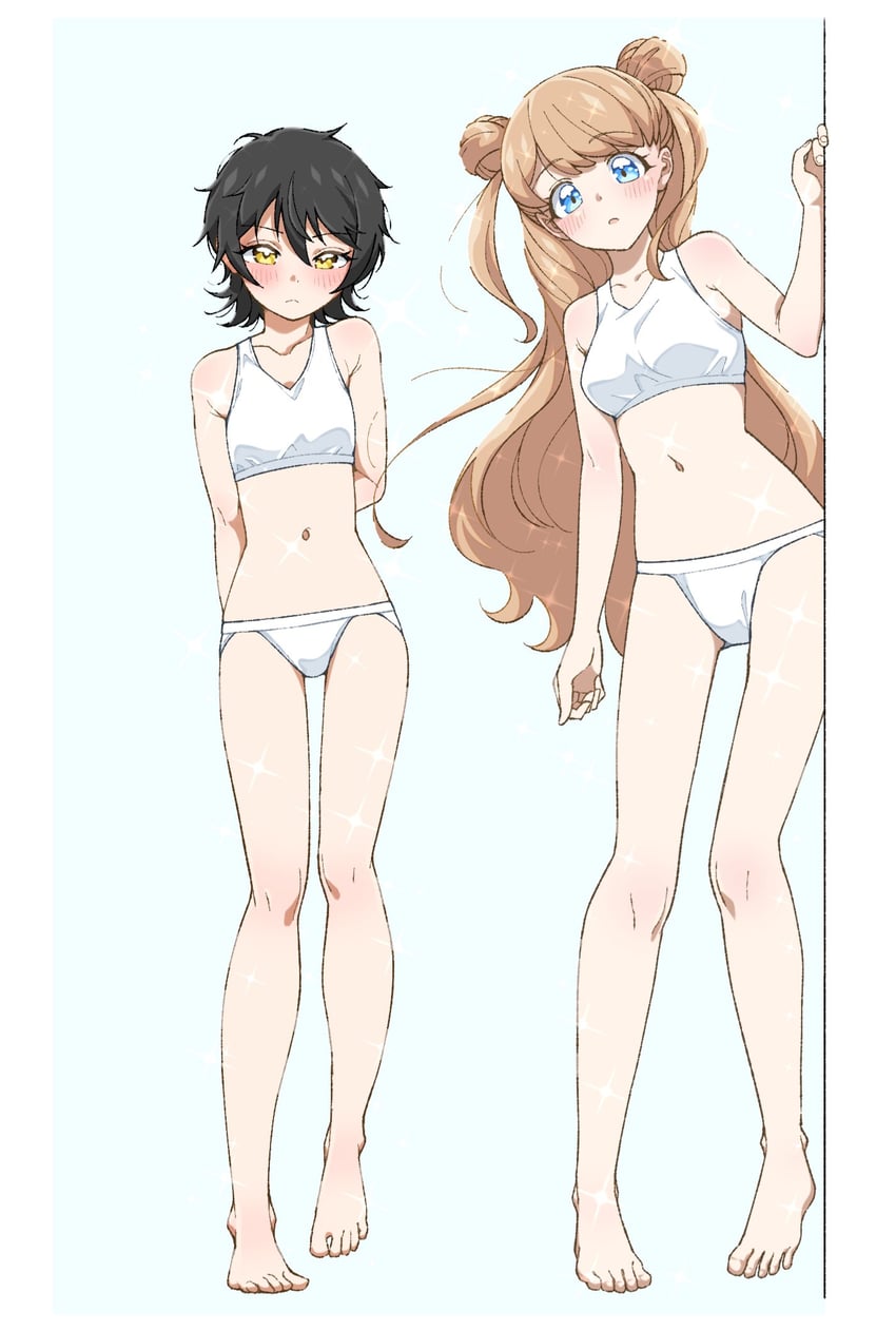 kanamori maria and kurokawa suzu (pretty series and 1 more) drawn by handakuon