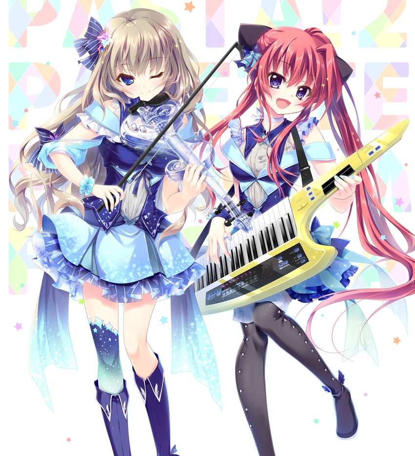 kujou miyako and inui sana (9-nine- and 1 more) drawn by izumi_tsubasu