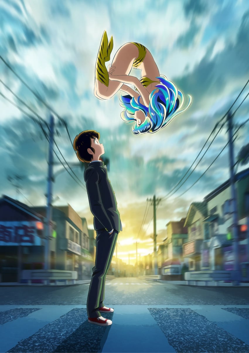 lum and moroboshi ataru (urusei yatsura) drawn by asano_naoyuki