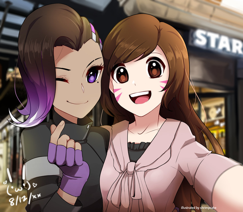 d.va and sombra (overwatch and 1 more) drawn by supershrimpcakes