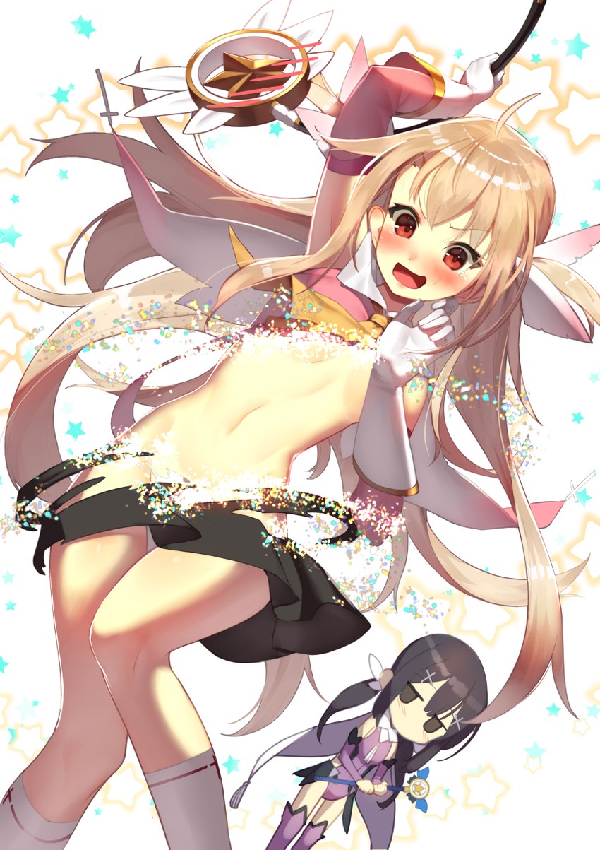 illyasviel von einzbern, miyu edelfelt, prisma illya, magical ruby, and magical sapphire (fate and 2 more) drawn by scottie_(phantom2)
