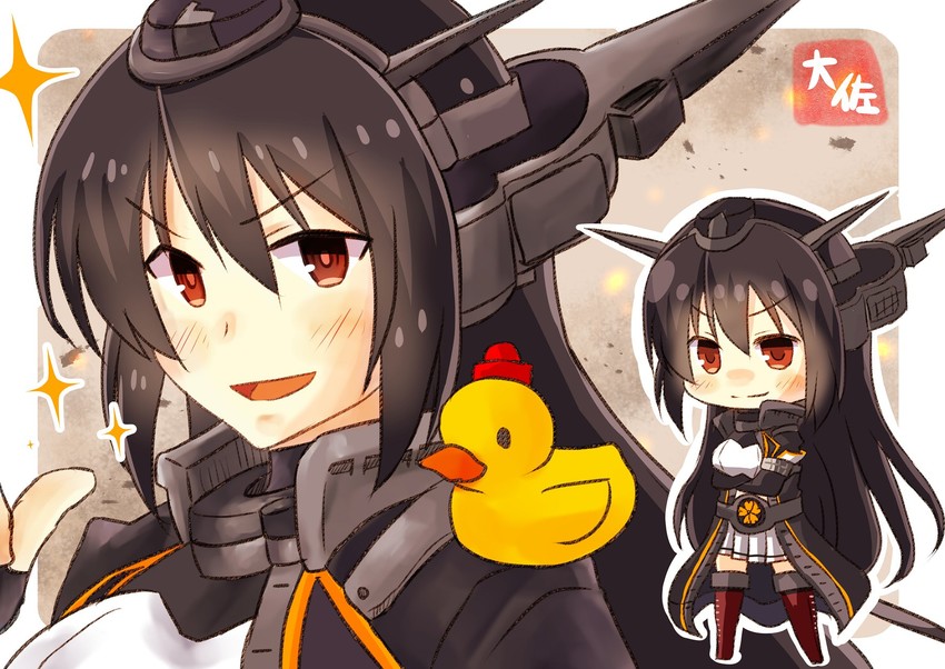nagato and nagato kai ni (kantai collection) drawn by taisa_(kari)
