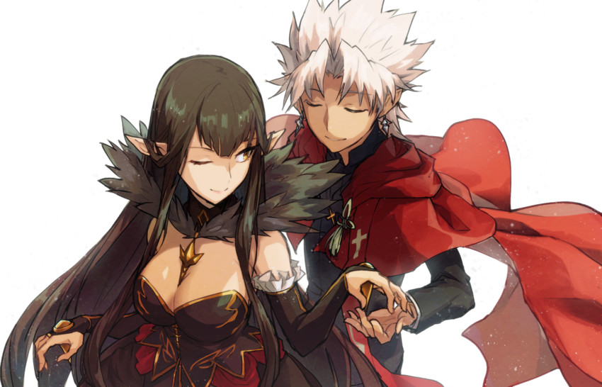 semiramis and amakusa shirou (fate and 2 more) drawn by memna_(renka_roll)