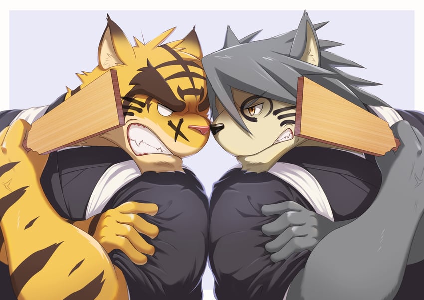 kouya aotsuki and torahiko oshima (morenatsu) drawn by ry_o_(zyuzinka)